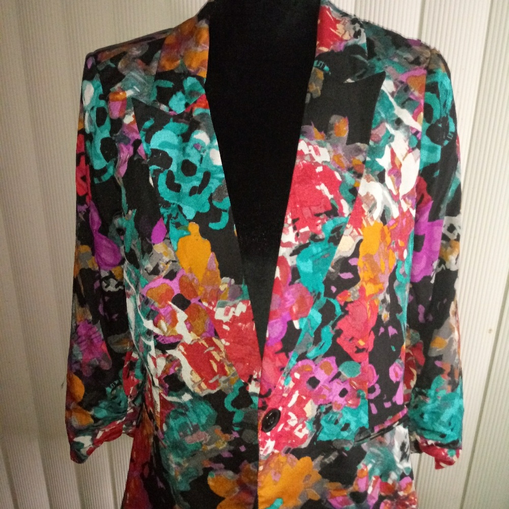 XOXO floral Blazer